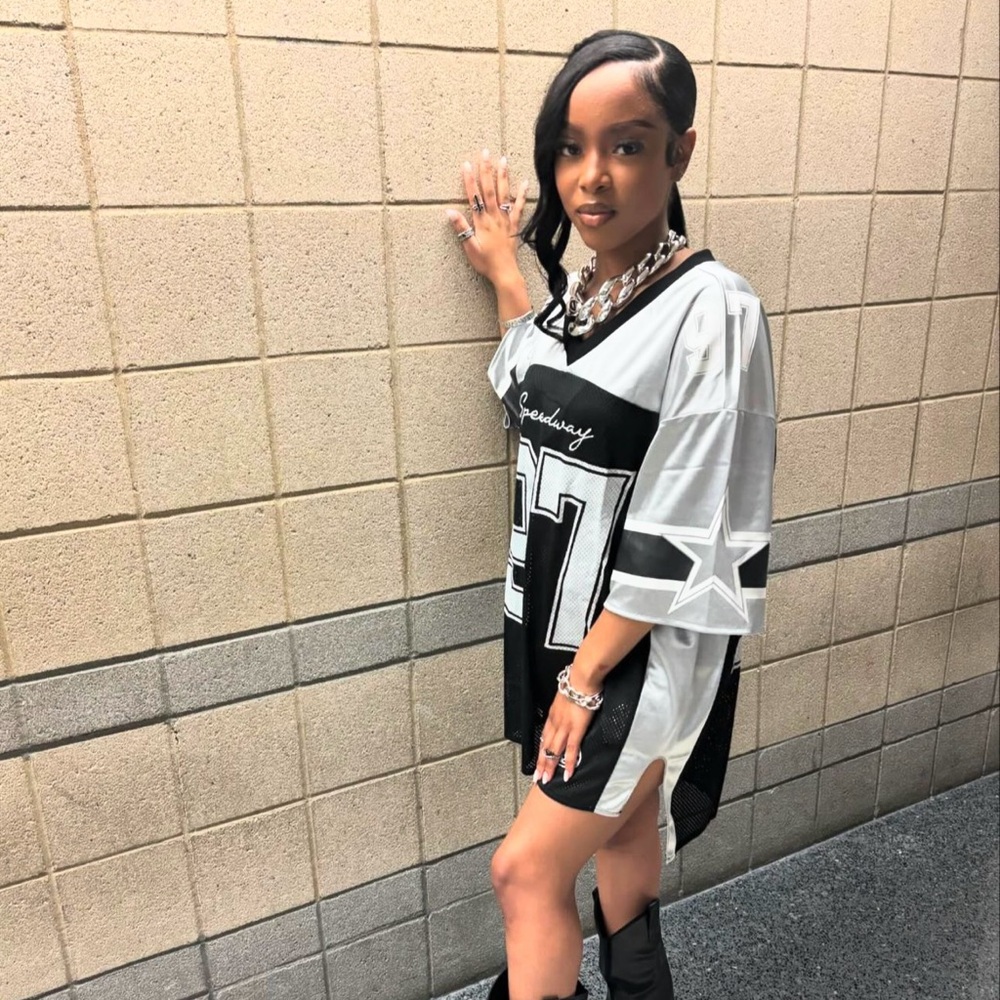 Over size vintage jersey dress